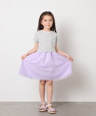 KG6GA09044 a.v.v KIDS(アー・ヴェ・ヴェ) [19-23cm][キラキララメ][コットン素材の優しい風合い]フリルサンダル ライトブルー
