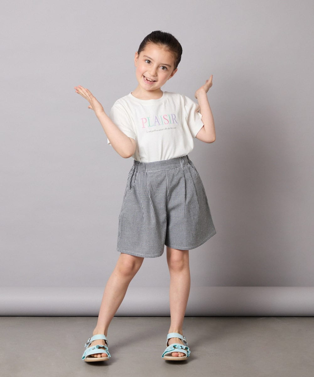 KG6GA09044 a.v.v KIDS(アー・ヴェ・ヴェ) [19-23cm][キラキララメ][コットン素材の優しい風合い]フリルサンダル ライトブルー