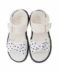 KG6GD12039 a.v.v KIDS(アー・ヴェ・ヴェ) 【19-24cm】[大人気商品/26SS新作/KIDS]リボンスポサン アイボリー