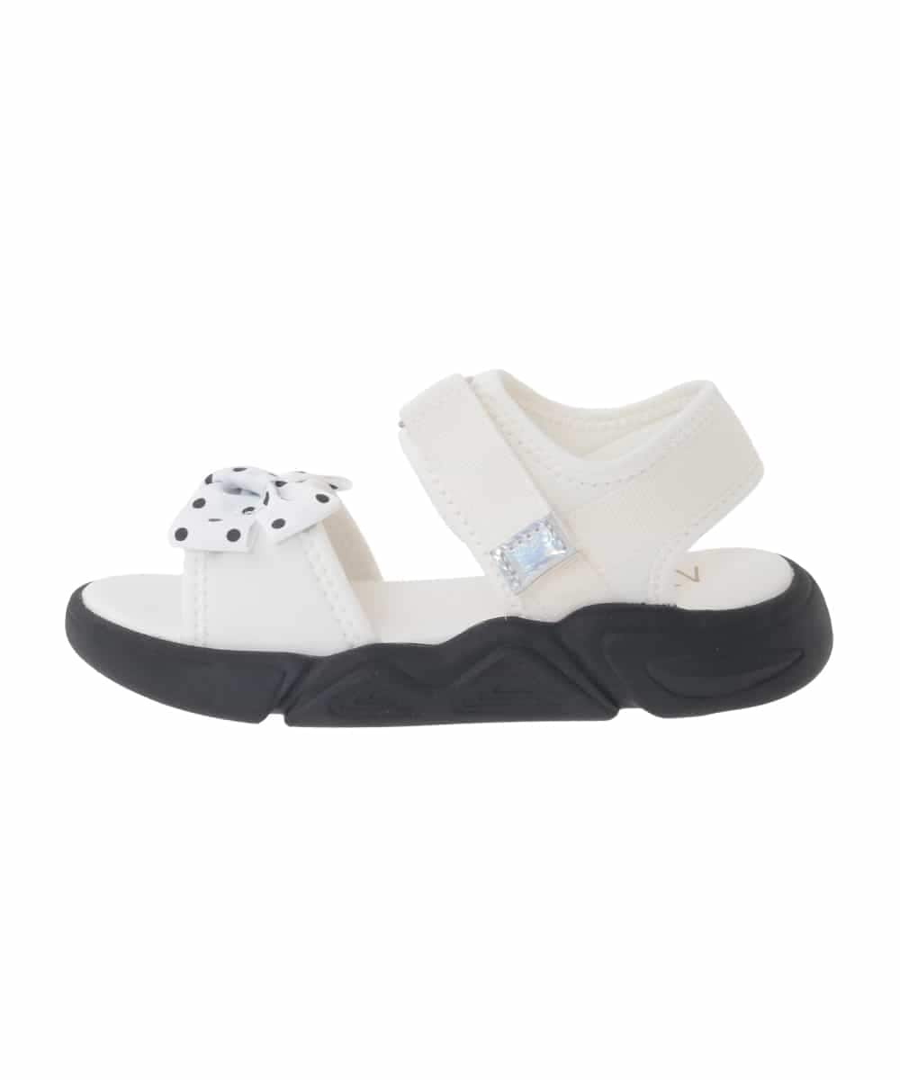 KG6GD12039 a.v.v KIDS(アー・ヴェ・ヴェ) 【19-24cm】[大人気商品/26SS新作/KIDS]リボンスポサン アイボリー