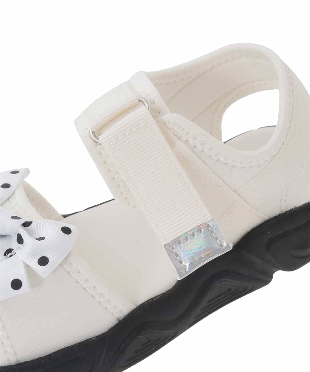 KG6GD12039 a.v.v KIDS(アー・ヴェ・ヴェ) 【19-24cm】[大人気商品/26SS新作/KIDS]リボンスポサン アイボリー