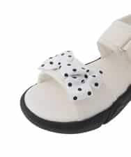 KG6GD12039 a.v.v KIDS(アー・ヴェ・ヴェ) 【19-24cm】[大人気商品/26SS新作/KIDS]リボンスポサン アイボリー