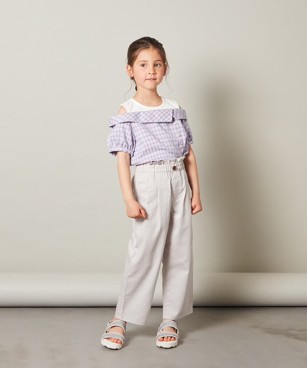 KG6GS22044 a.v.v KIDS(アー・ヴェ・ヴェ) [KIDS]ラメストラップサンダル ブラック