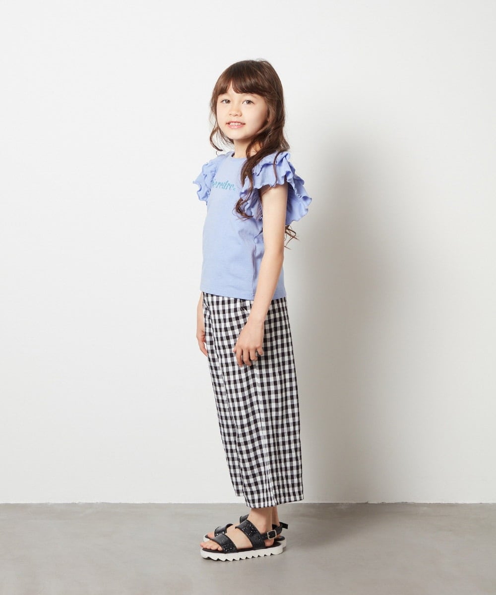 KG6GS22044 a.v.v KIDS(アー・ヴェ・ヴェ) [KIDS]ラメストラップサンダル ブラック