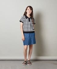 KG6GS22044 a.v.v KIDS(アー・ヴェ・ヴェ) [KIDS]ラメストラップサンダル ブラック
