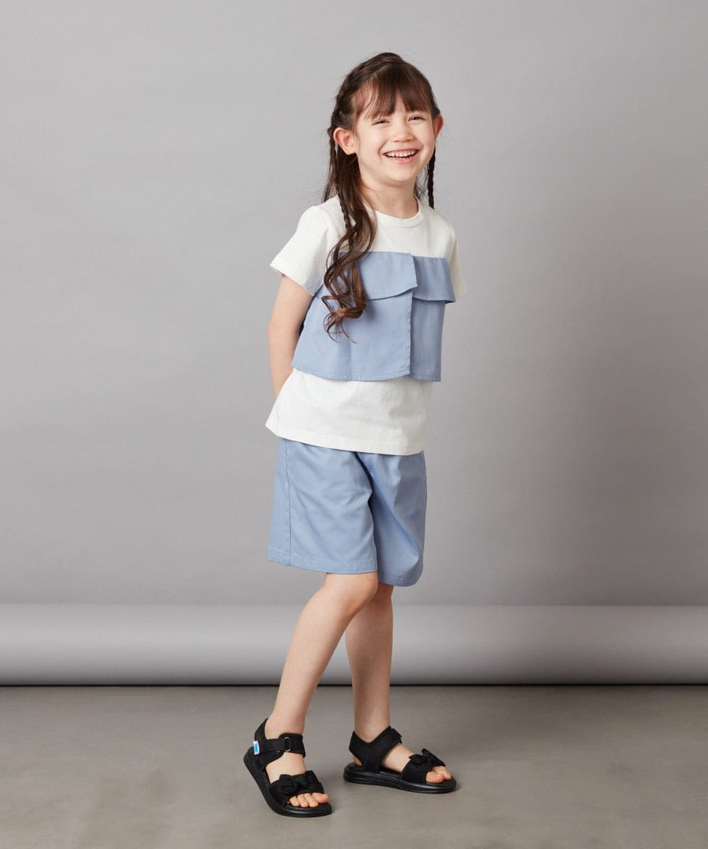 KG6GV22034 a.v.v KIDS(アー・ヴェ・ヴェ) [17-23cm]リボン付きスポーツサンダル[WEB限定サイズ] ブラック