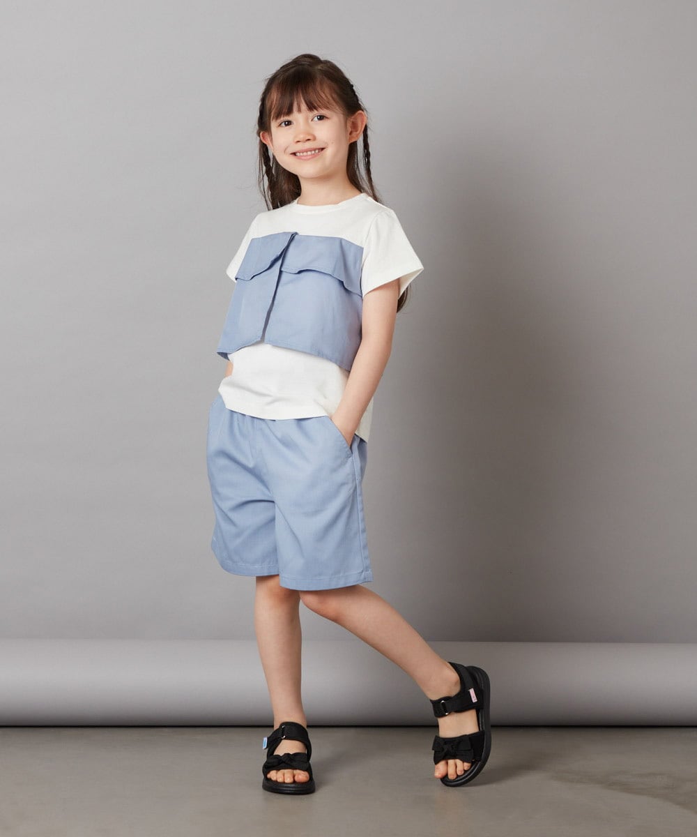 KG6GV22034 a.v.v KIDS(アー・ヴェ・ヴェ) [17-23cm]リボン付きスポーツサンダル[WEB限定サイズ] ブラック