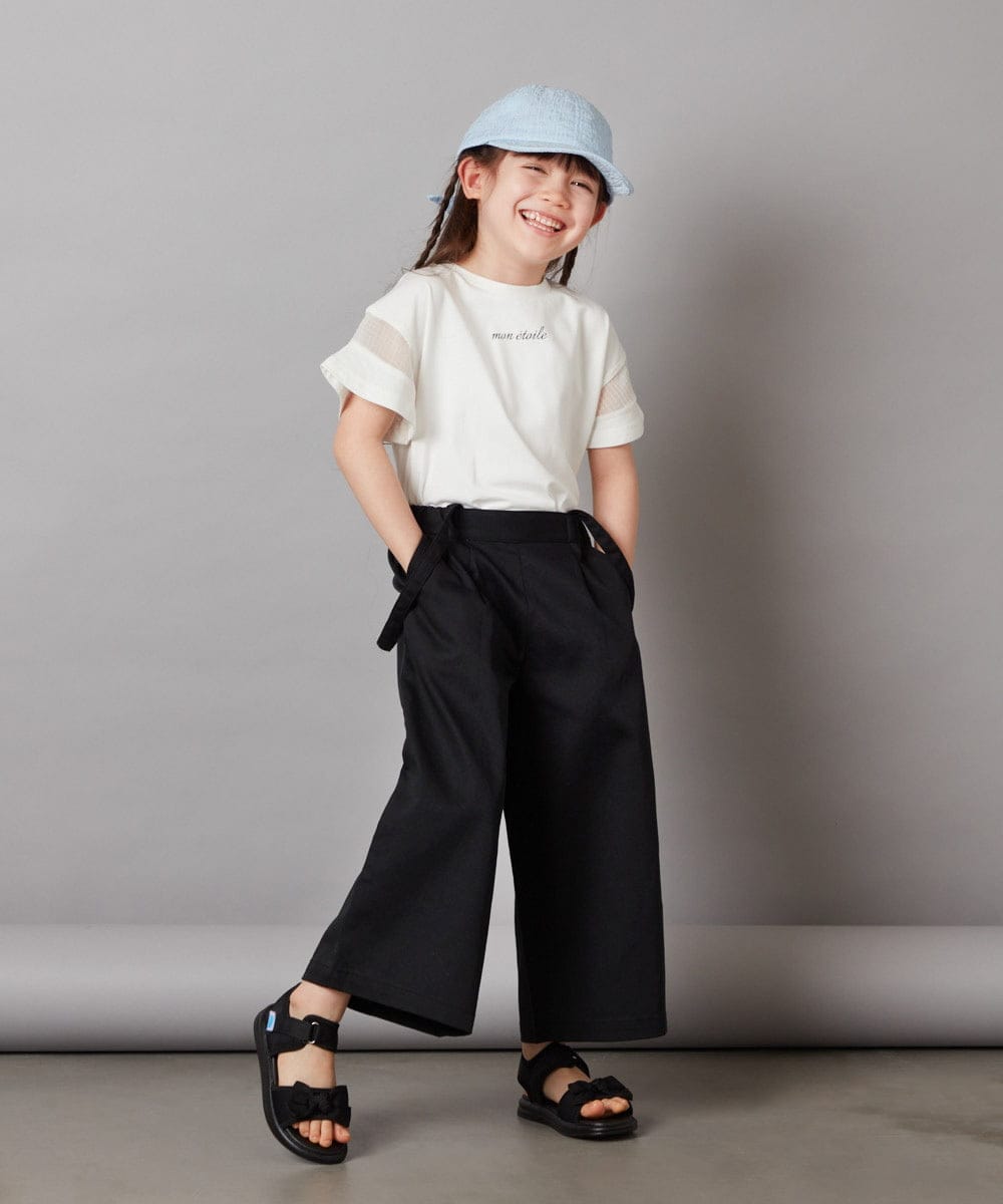 KG6GV22034 a.v.v KIDS(アー・ヴェ・ヴェ) [17-23cm]リボン付きスポーツサンダル[WEB限定サイズ] ブラック