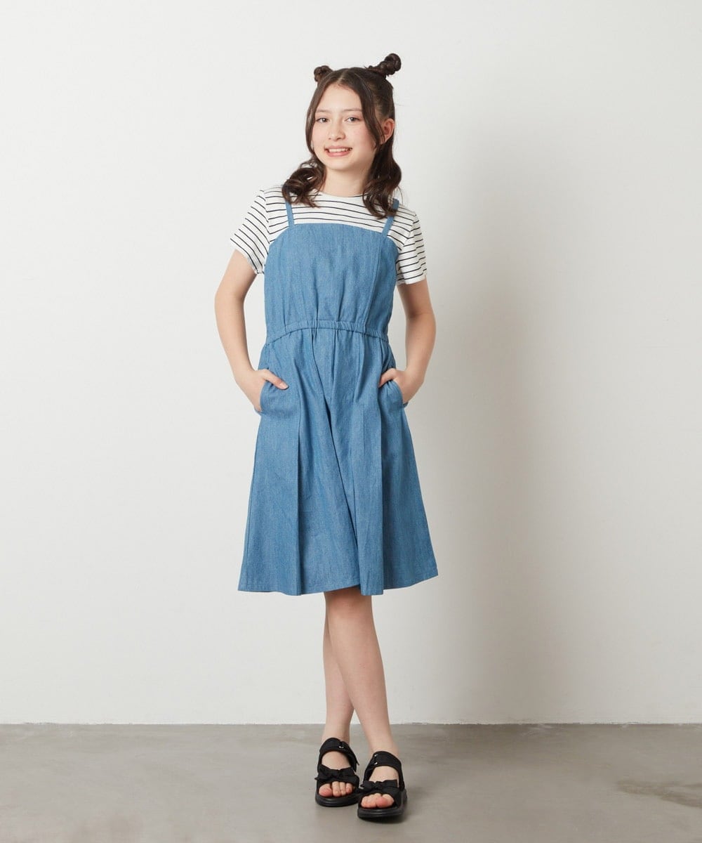 KG6GV22034 a.v.v KIDS(アー・ヴェ・ヴェ) [17-23cm]リボン付きスポーツサンダル[WEB限定サイズ] ブラック
