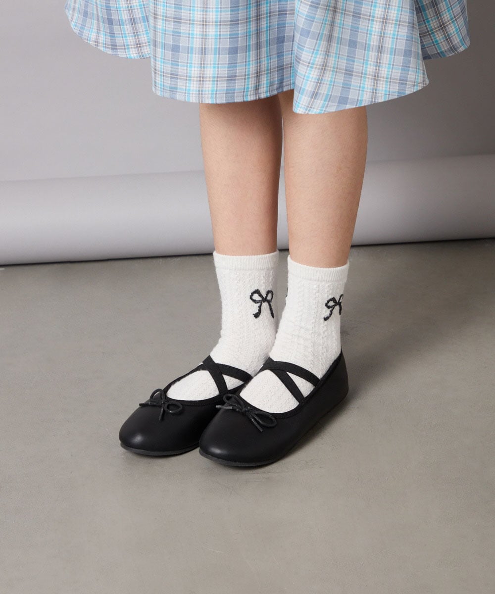 KG6TA03039 a.v.v KIDS(アー・ヴェ・ヴェ) [18-23cm][クッションインソールで履き心地抜群][屈曲性があり柔らかい]スキップバレエ ブラック