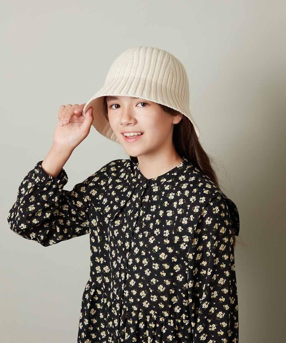 KG7AV10029 a.v.v KIDS(アー・ヴェ・ヴェ) [KIDS]リブニットバケットハット アイボリー