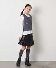 KGLAD03007 a.v.v KIDS(アー・ヴェ・ヴェ) [KIDS]リボンハイソックス ブラック