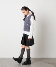 KGLAD03007 a.v.v KIDS(アー・ヴェ・ヴェ) [KIDS]リボンハイソックス ブラック