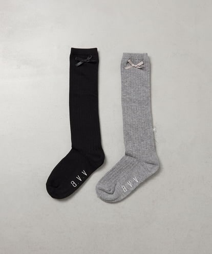 KGLAG30007 a.v.v KIDS [KIDS]【19-21/22-24cm】リボンハイソックス