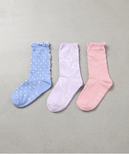 KGLAG34014 a.v.v KIDS [KIDS]【19-21/22-24cm】フェミニン3足セット
