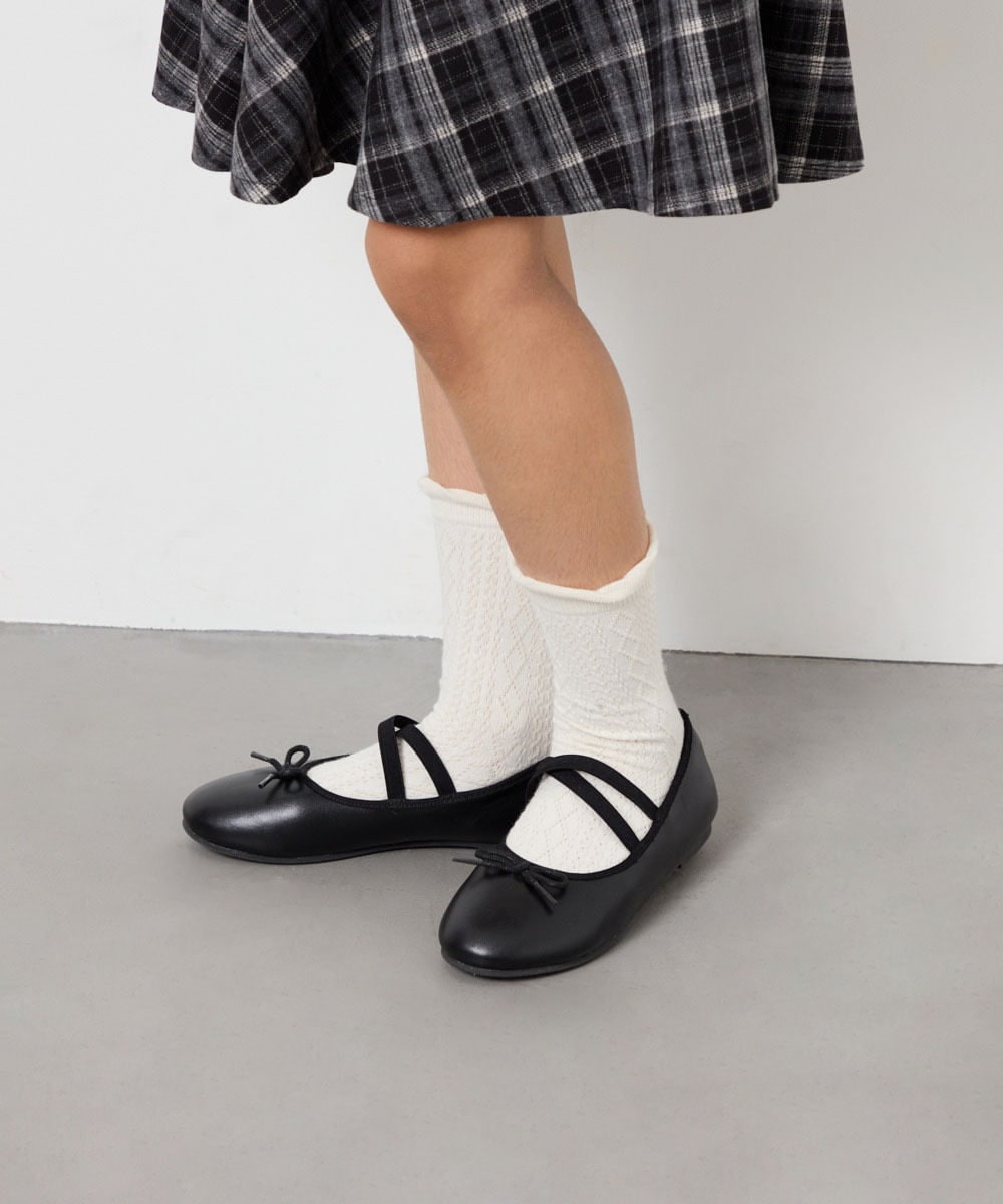 KGLAG34014 a.v.v KIDS(アー・ヴェ・ヴェ) [KIDS]【19-21/22-24cm】フェミニン3足セット ブラック