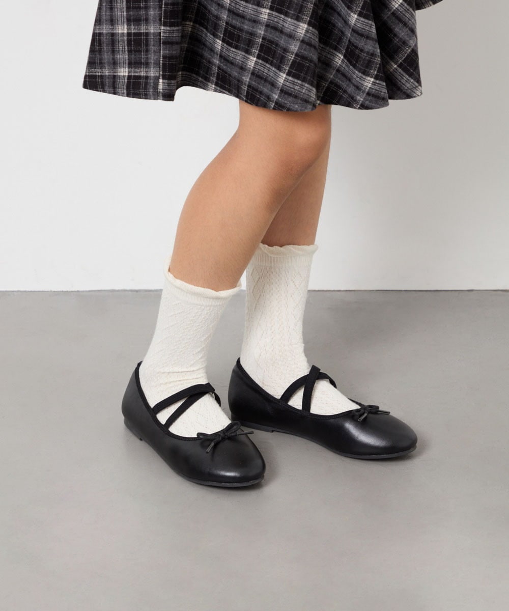 KGLAG34014 a.v.v KIDS(アー・ヴェ・ヴェ) [KIDS]【19-21/22-24cm】フェミニン3足セット ブラック