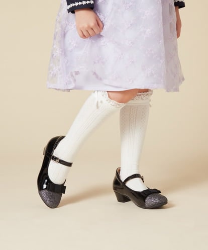KGLCA03012 a.v.v KIDS [KIDS]フリルリボンハイソックス