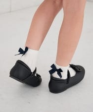 KGLCD02009 a.v.v KIDS(アー・ヴェ・ヴェ) [16-18cm/19-21cm]【セレモニー】リボン付きショートソックス ホワイト