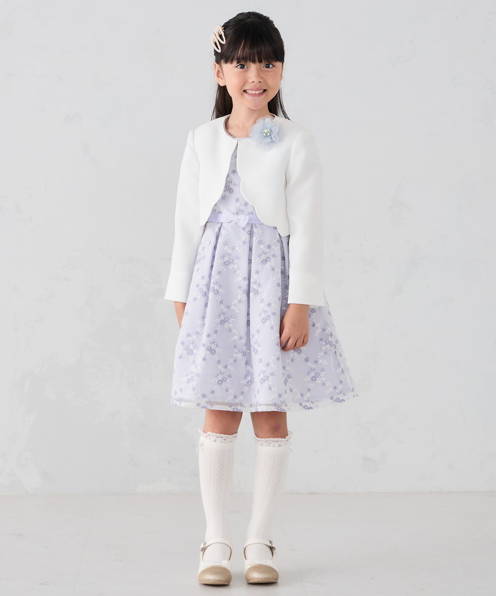 KGLCD03014 a.v.v KIDS(アー・ヴェ・ヴェ) [16-18cm/19-21cm]【セレモニー】フリルリボンハイソックス ホワイト