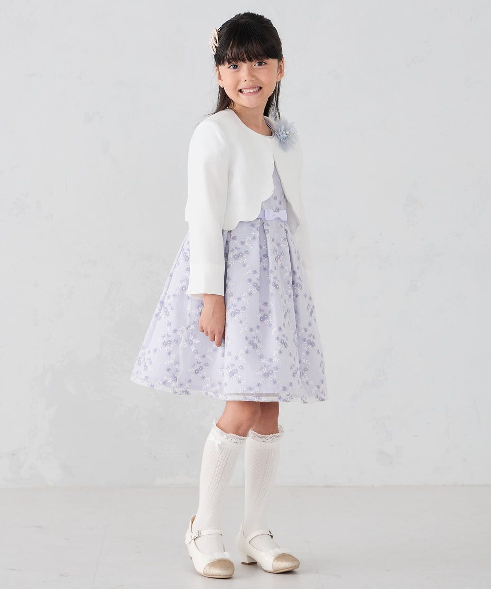 KGLCD03014 a.v.v KIDS(アー・ヴェ・ヴェ) [16-18cm/19-21cm]【セレモニー】フリルリボンハイソックス ホワイト