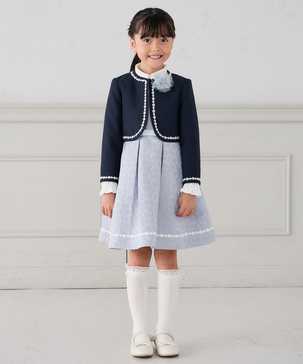 KGLCD03014 a.v.v KIDS(アー・ヴェ・ヴェ) [16-18cm/19-21cm]【セレモニー】フリルリボンハイソックス ホワイト