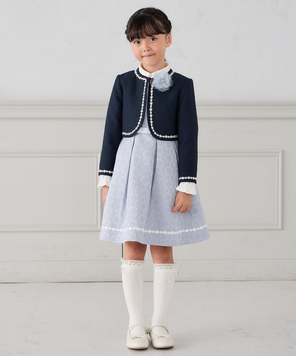 KGLCD03014 a.v.v KIDS(アー・ヴェ・ヴェ) [16-18cm/19-21cm]【セレモニー】フリルリボンハイソックス ホワイト