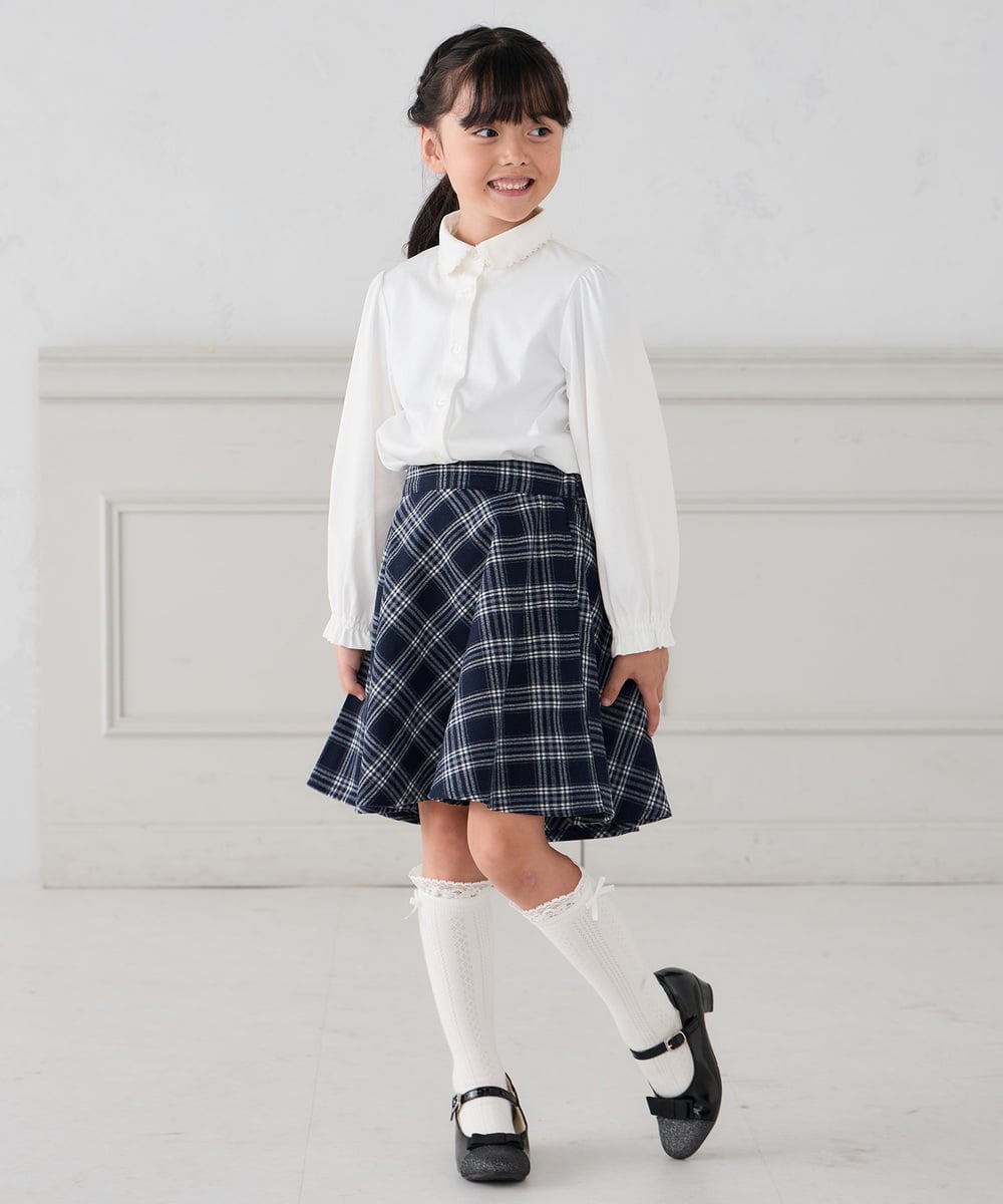 KGLCD03014 a.v.v KIDS(アー・ヴェ・ヴェ) [16-18cm/19-21cm]【セレモニー】フリルリボンハイソックス ホワイト