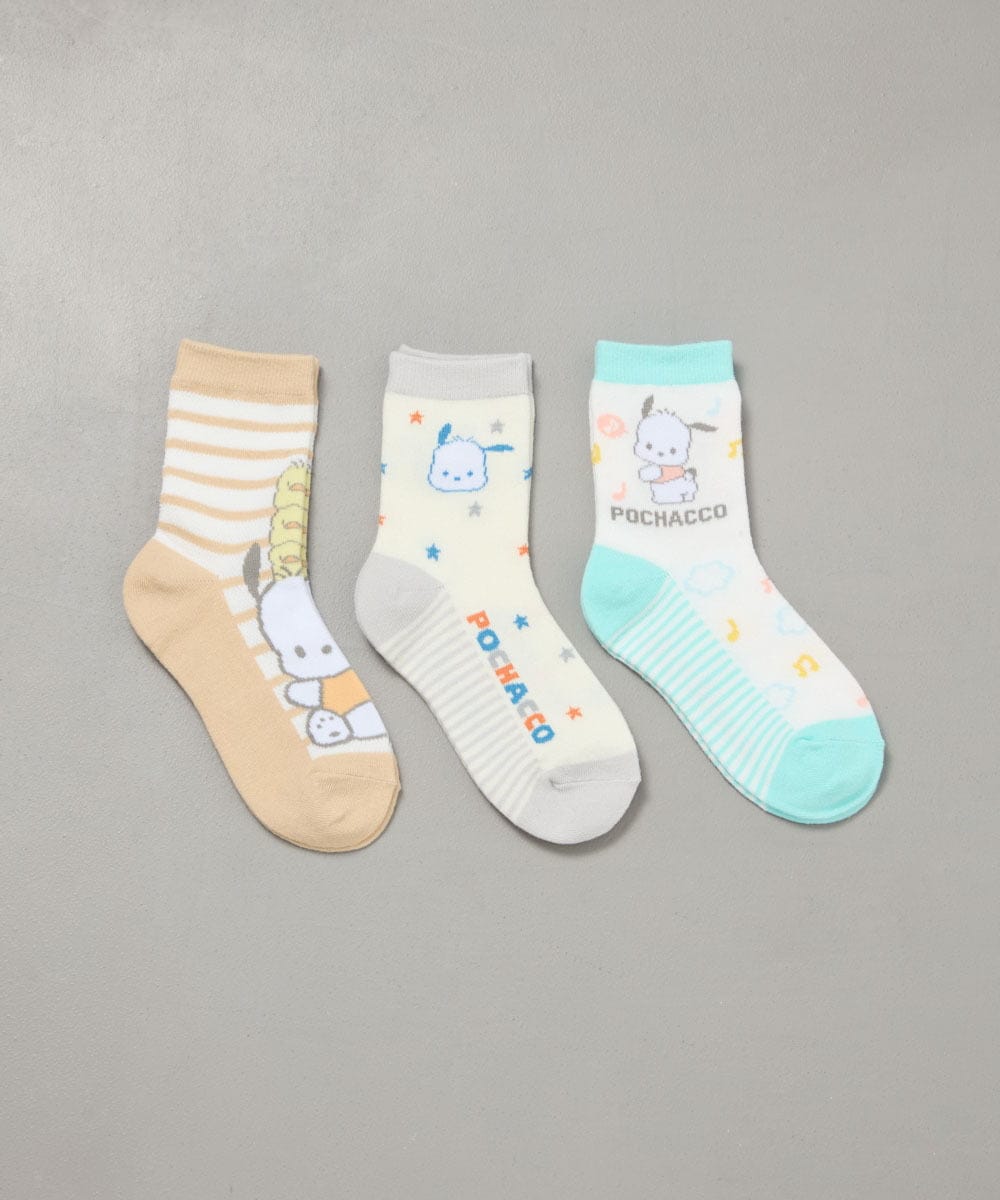 KGLFA02012 a.v.v KIDS(アー・ヴェ・ヴェ) [KIDS]【ポチャッコ】３点セットアソートソックス ピンク