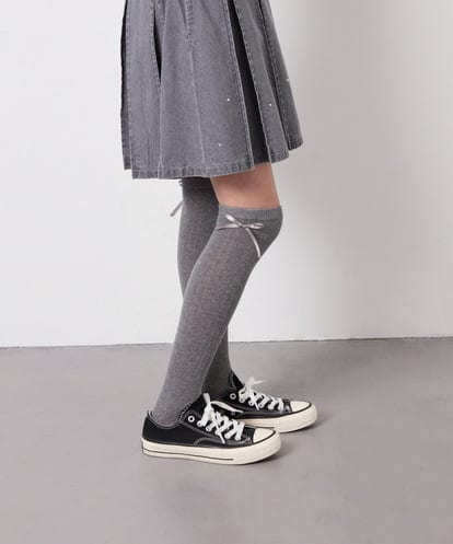 KGLGD14009 a.v.v KIDS 【19-21/22-24cm】サイドリボンニーハイ