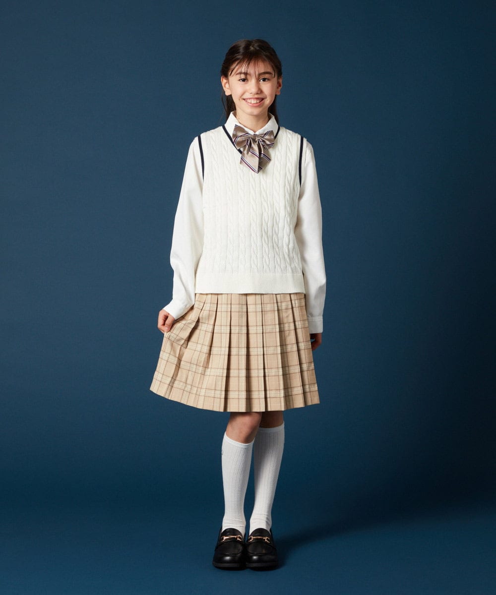 KGLTA01007 a.v.v KIDS(アー・ヴェ・ヴェ) [KIDS]【卒服/セレモニー】Aハイソックス ホワイト