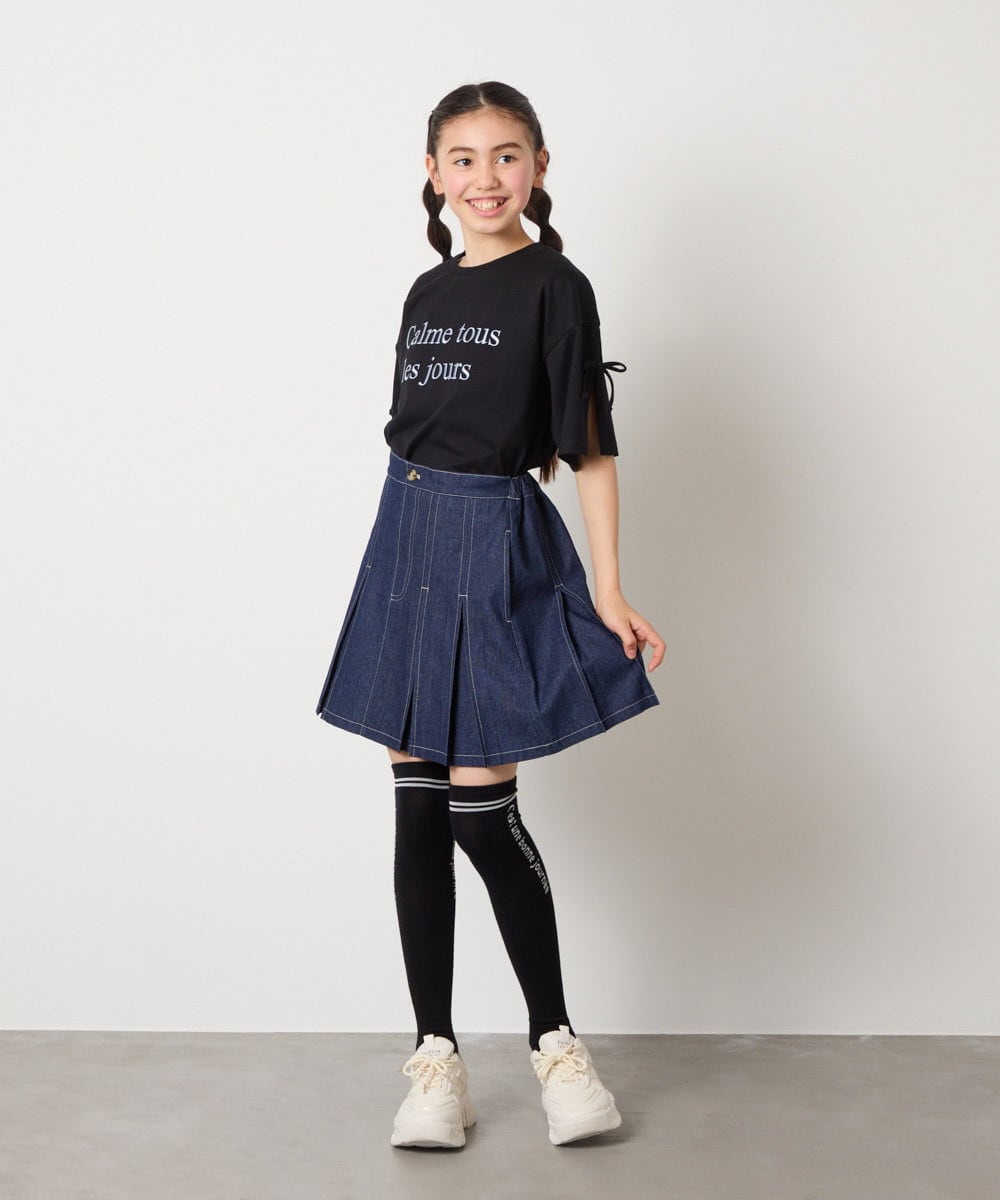 KGLTA05009 a.v.v KIDS(アー・ヴェ・ヴェ) [KIDS]【滑り止め付き】メッセージニーハイ グレー