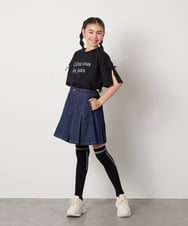 KGLTA05009 a.v.v KIDS(アー・ヴェ・ヴェ) [KIDS]【滑り止め付き】メッセージニーハイ グレー