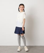 KGLTA05009 a.v.v KIDS(アー・ヴェ・ヴェ) [KIDS]【滑り止め付き】メッセージニーハイ グレー
