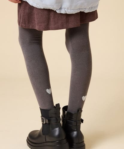 KGUAD06014 a.v.v KIDS [110/130/150size]ハートポイントタイツ