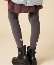KGUAD06014 a.v.v KIDS(アー・ヴェ・ヴェ) [110/130/150size]ハートポイントタイツ グレー