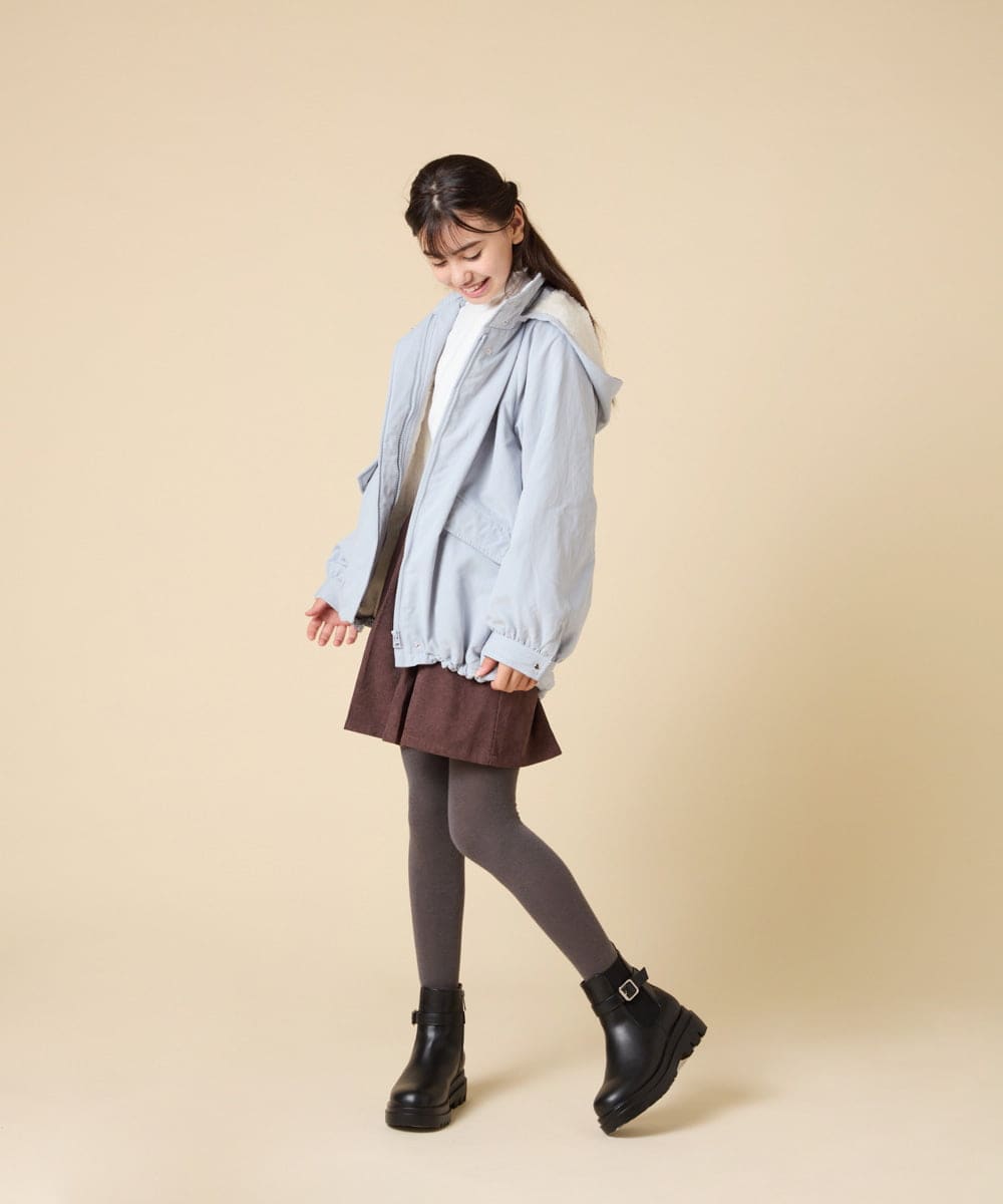 KGUAD06014 a.v.v KIDS(アー・ヴェ・ヴェ) [110/130/150size]ハートポイントタイツ グレー