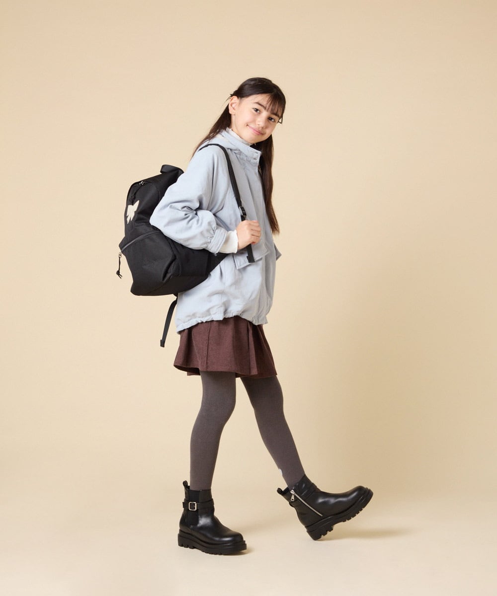 KGUAD06014 a.v.v KIDS(アー・ヴェ・ヴェ) [110/130/150size]ハートポイントタイツ グレー