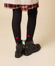 KGUAD06014 a.v.v KIDS(アー・ヴェ・ヴェ) [110/130/150size]ハートポイントタイツ ブラック