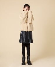 KGUAD07014 a.v.v KIDS(アー・ヴェ・ヴェ) [110/130/150size]ジャガードタイツ グレー