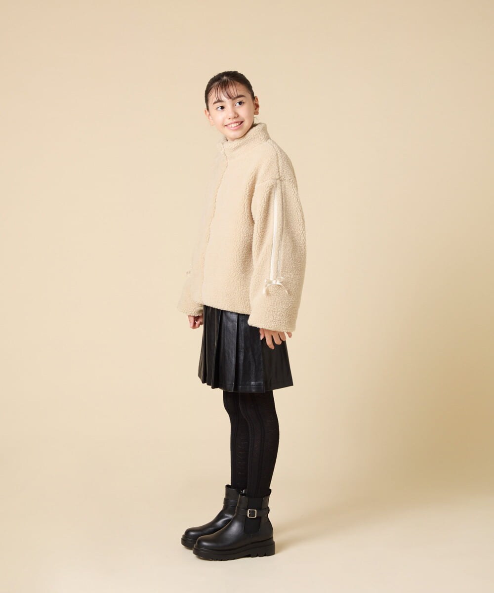 KGUAD07014 a.v.v KIDS(アー・ヴェ・ヴェ) [110/130/150size]ジャガードタイツ グレー
