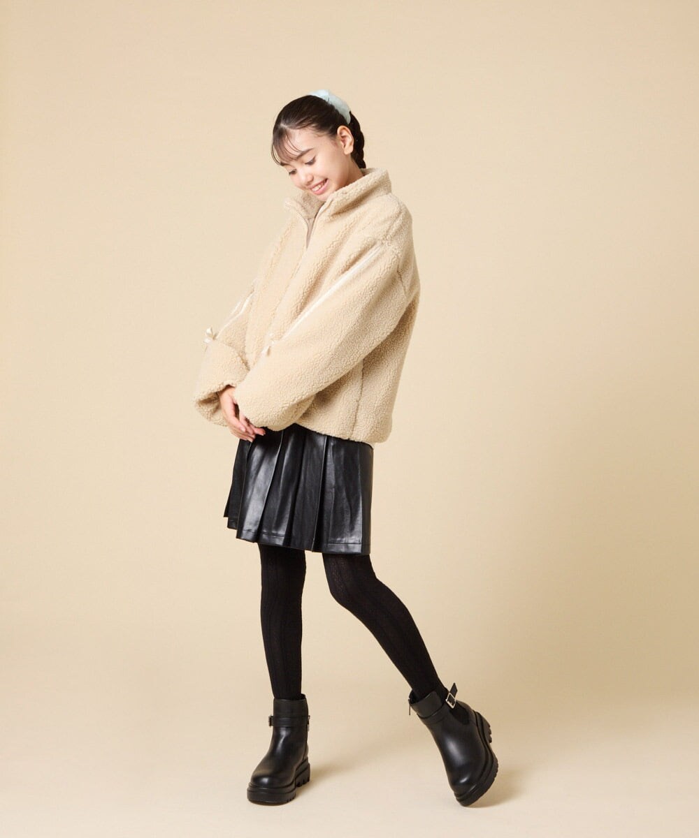 KGUAD07014 a.v.v KIDS(アー・ヴェ・ヴェ) [110/130/150size]ジャガードタイツ グレー