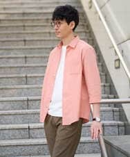 KHBGD30054 a.v.v MEN(アー・ヴェ・ヴェ) 累計15,000枚販売！リネン混シャツ【接触冷感 / 速乾/ストレッチ / イージーケア / 洗濯機で洗える】 ラベンダー