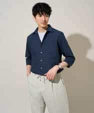 KHBGD30054 a.v.v MEN(アー・ヴェ・ヴェ) 累計15,000枚販売！リネン混シャツ【接触冷感 / 速乾/ストレッチ / イージーケア / 洗濯機で洗える】 ラベンダー