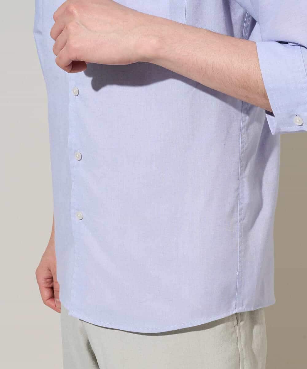 KHBGD30054 a.v.v MEN(アー・ヴェ・ヴェ) 累計15,000枚販売！リネン混シャツ【接触冷感 / 速乾/ストレッチ / イージーケア / 洗濯機で洗える】 ラベンダー