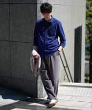 KHBGD37064 a.v.v MEN(アー・ヴェ・ヴェ) ドライシアサッカーシャツ【イージーケア / 洗濯機で洗える / 快適ストレッチ】 ブルー