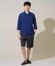 KHBGD37064 a.v.v MEN(アー・ヴェ・ヴェ) ドライシアサッカーシャツ【イージーケア / 洗濯機で洗える / 快適ストレッチ】 ブルー