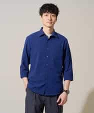 KHBGD37064 a.v.v MEN(アー・ヴェ・ヴェ) ドライシアサッカーシャツ【イージーケア / 洗濯機で洗える / 快適ストレッチ】 ブルー