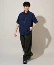 KHBGD53059 a.v.v MEN(アー・ヴェ・ヴェ) 〈接触冷感 / 吸水速乾〉リライトＷポケットシャツ【UVカット / ストレッチ / イージーケア / 洗濯機で洗える】 ダークグレー