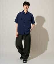 KHBGD53059 a.v.v MEN(アー・ヴェ・ヴェ) 〈接触冷感 / 吸水速乾〉リライトＷポケットシャツ【UVカット / ストレッチ / イージーケア / 洗濯機で洗える】 ダークグレー